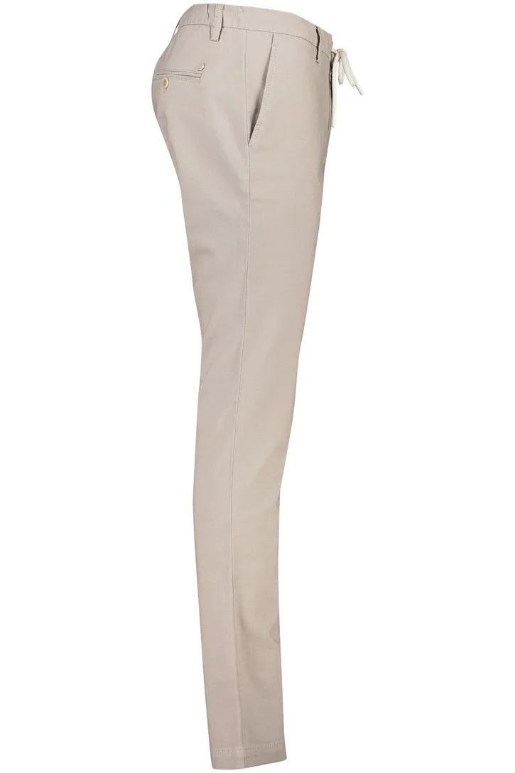 Alberto katoenen chino slim fit beige effen