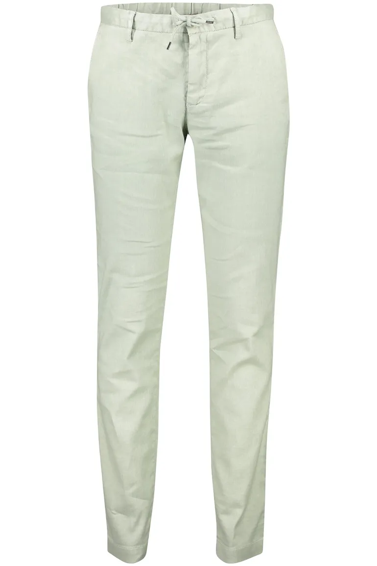 Alberto slim fit Performance chino linnen groen