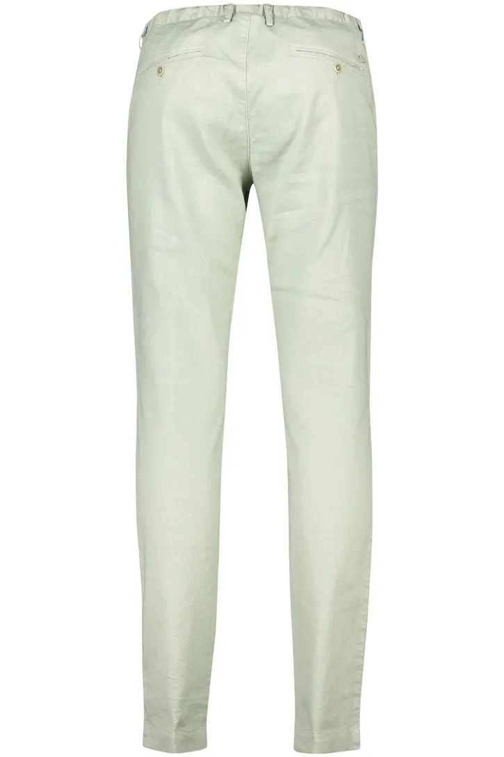 Katoenen Alberto slim fit Performance chino groen