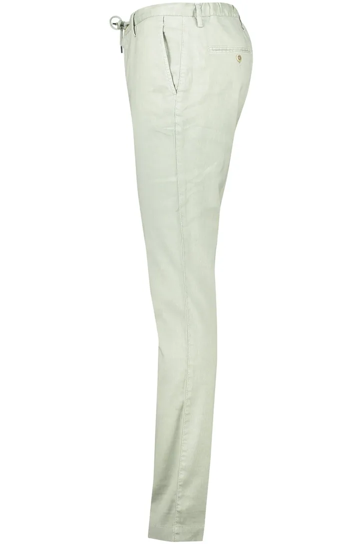 Katoenen Alberto slim fit Performance chino groen