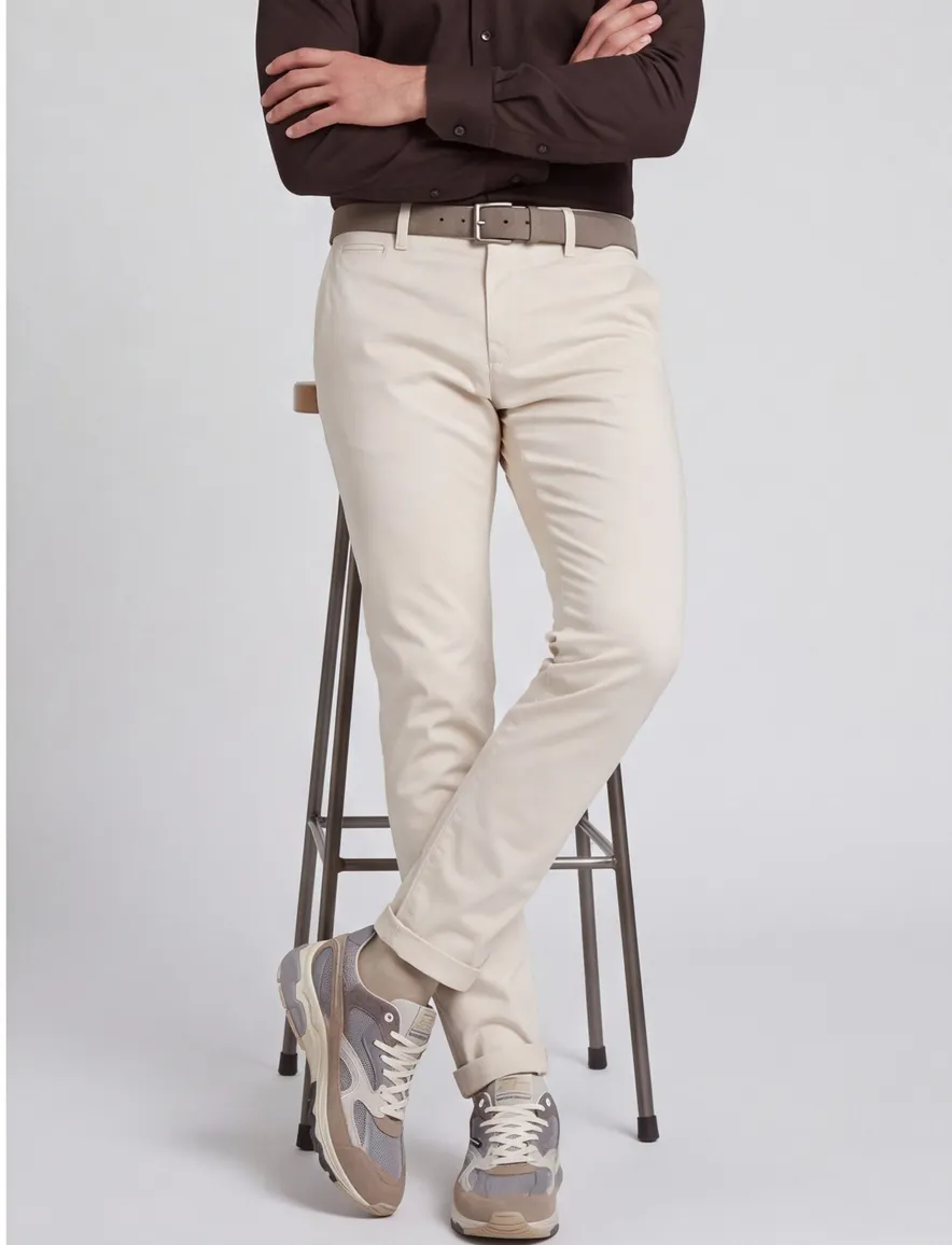 Alberto pantalon off white rob slim fit
