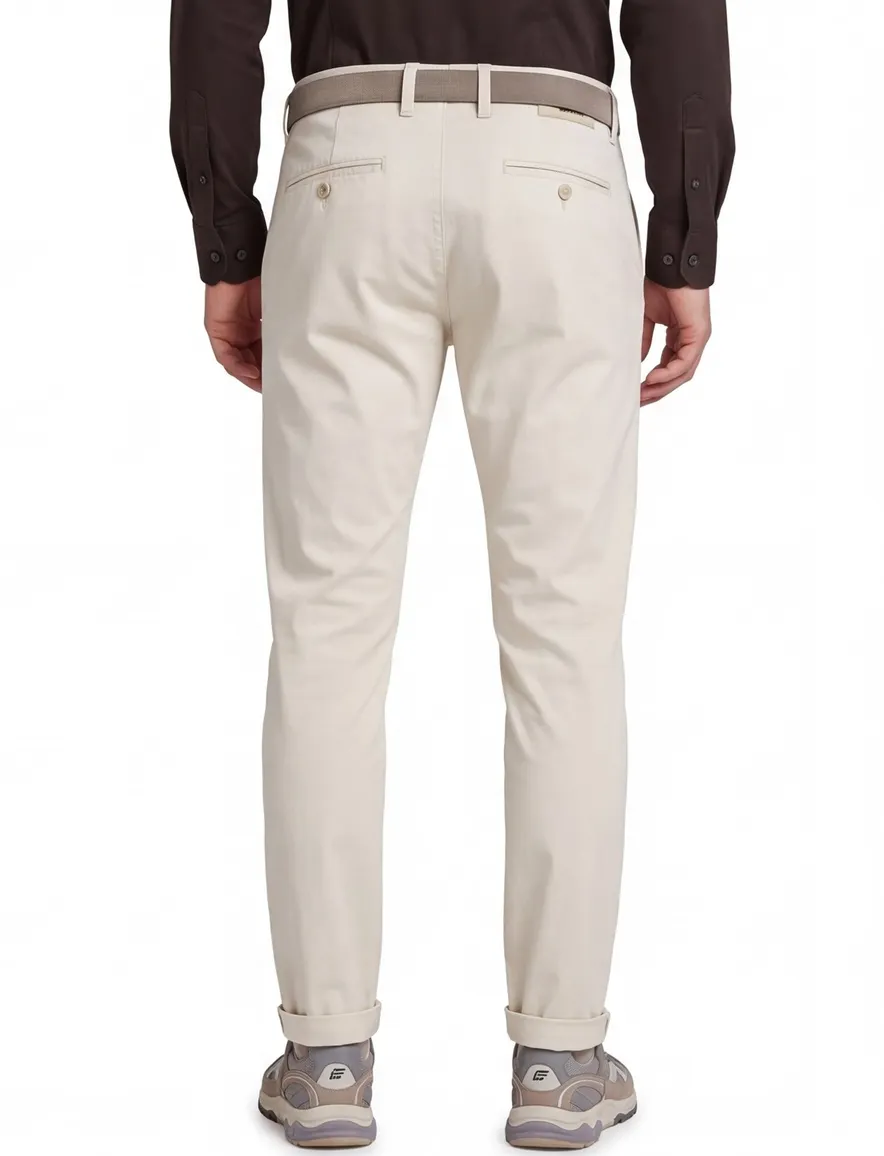 Alberto pantalon off white rob slim fit