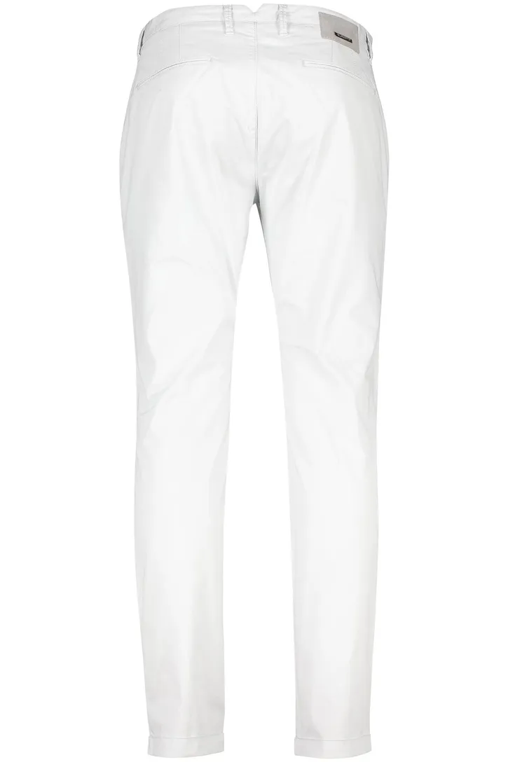 Alberto Rob chino elastische band grijs effen katoen slim fit