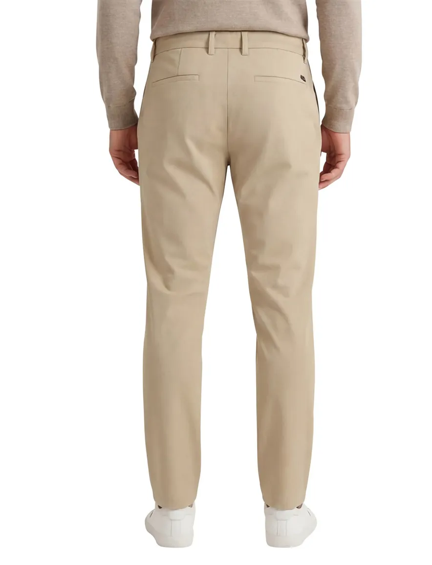 Alberto chino met elastische band beige mover slim fit