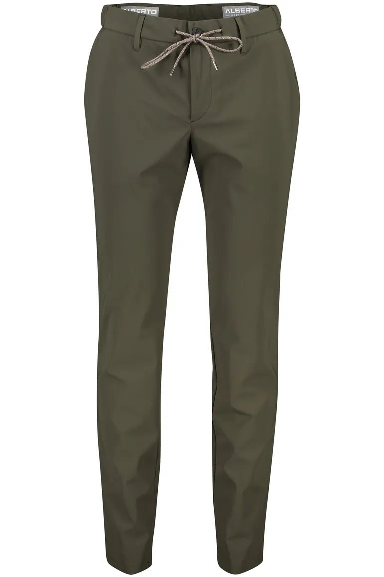 Alberto pantalon donkergroen slim fit