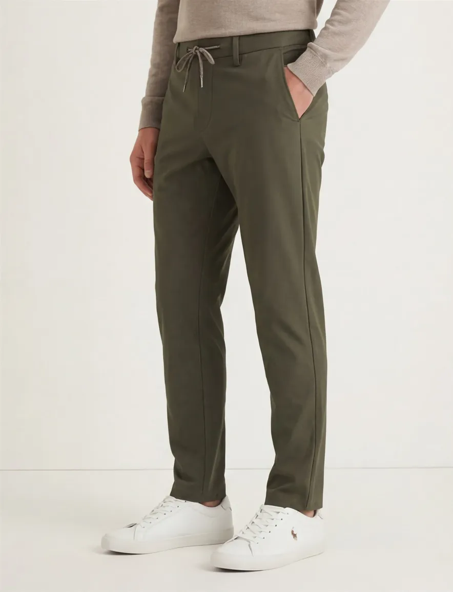 Alberto pantalon donkergroen slim fit