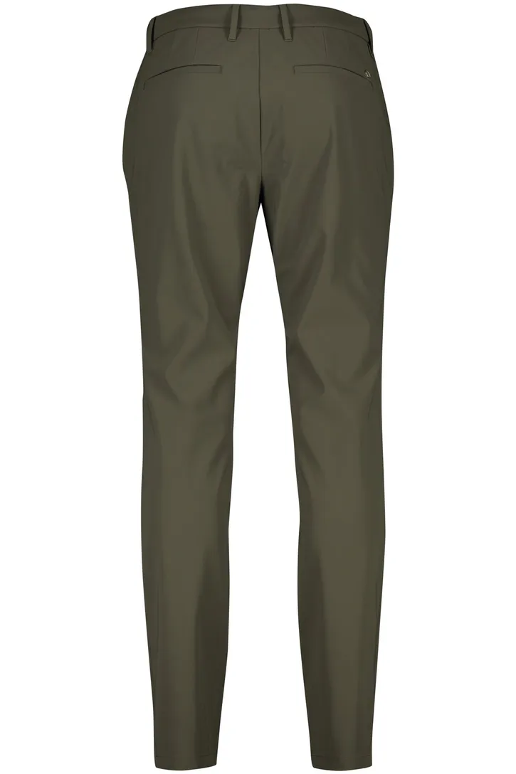 Alberto pantalon donkergroen mover slim fit chino elastische band
