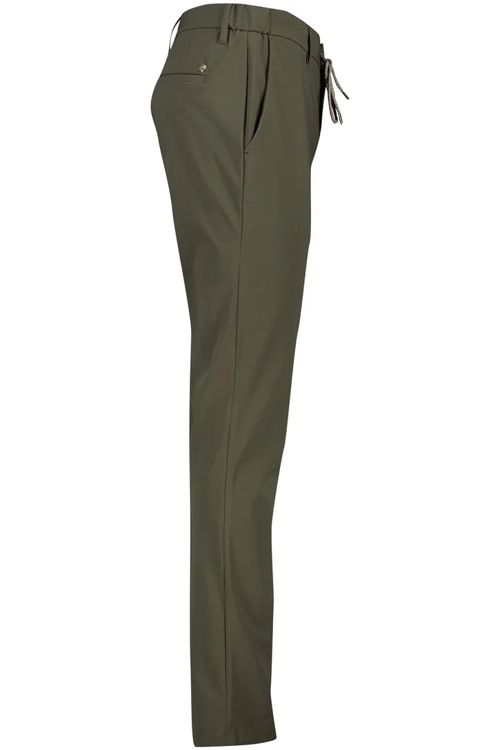 Alberto pantalon donkergroen mover slim fit chino elastische band