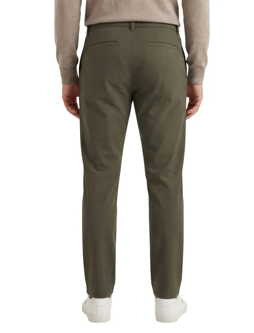 Alberto pantalon donkergroen mover slim fit chino elastische band