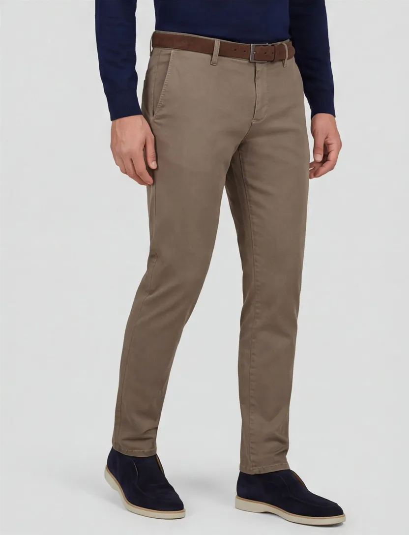 Alberto pantalon bruin rob slim fit