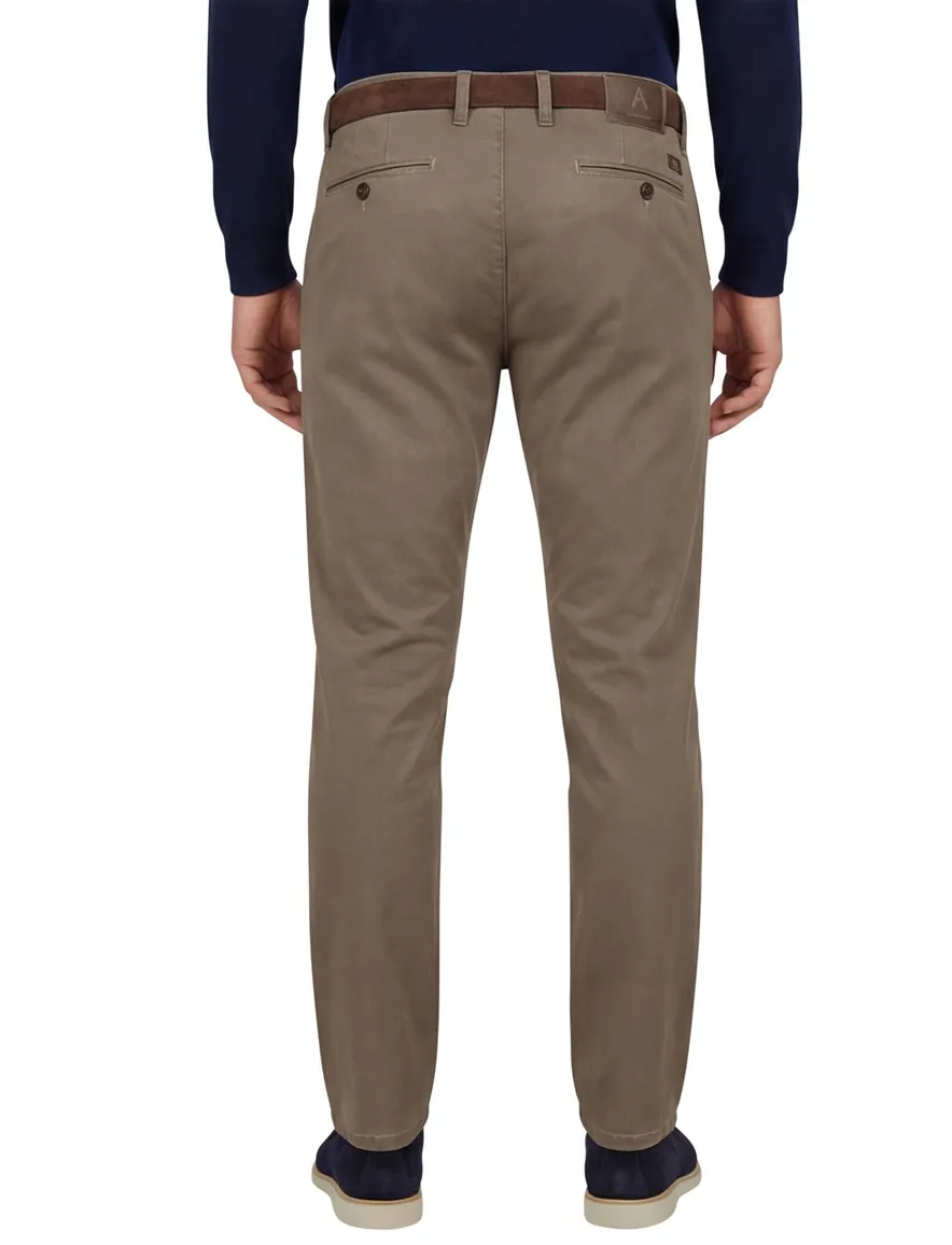 Pantalon chino bruin Alberto Rob