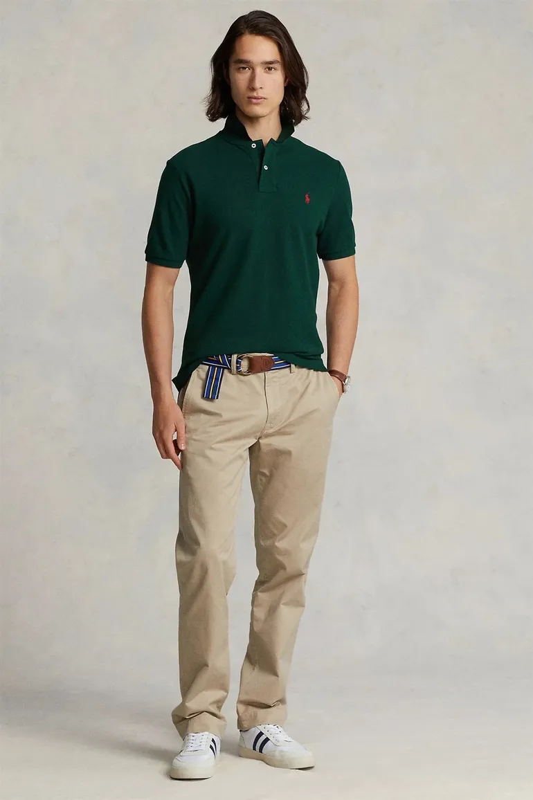 Ralph Lauren polo groen custom slim fit