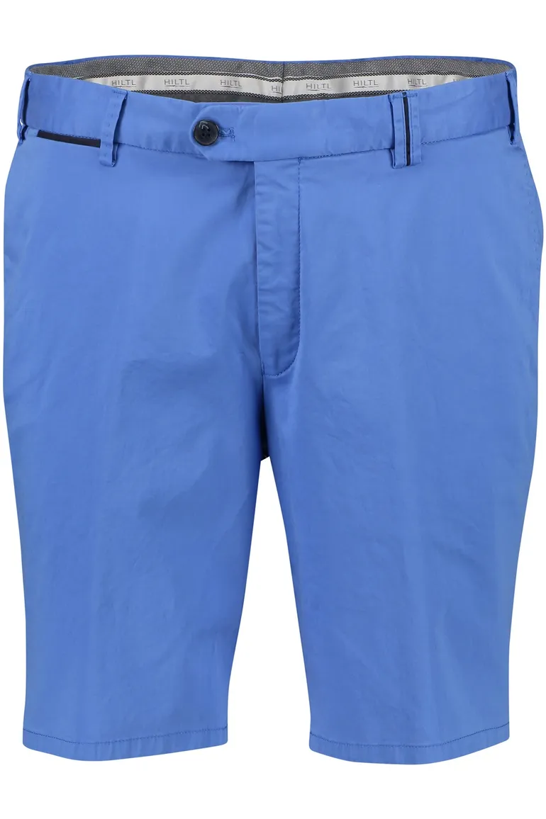 Hiltl bermuda blauw katoen normale fit