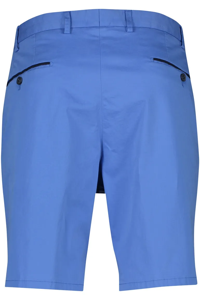 Hiltl bermuda blauw katoen normale fit