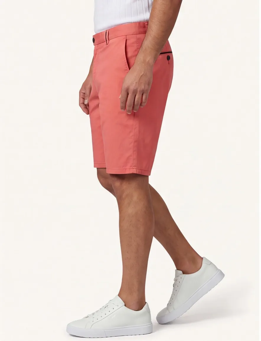 Hiltl bermuda rood katoen
