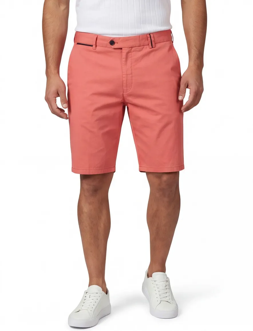 Hiltl bermuda rood katoen