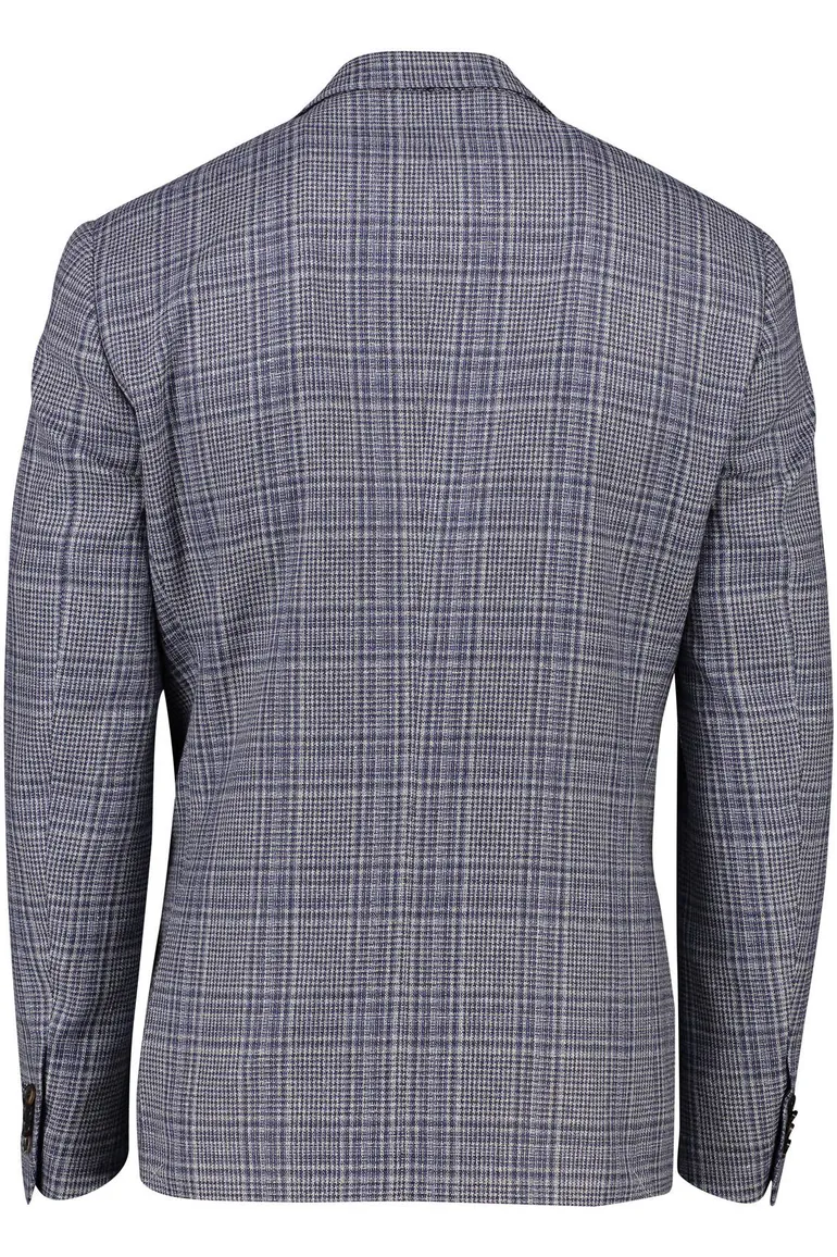 Corneliani colbert blauw geruit zijde