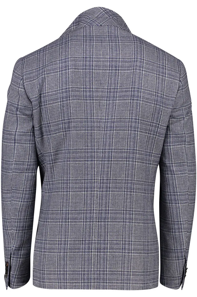 Corneliani colbert blauw geruit zijde