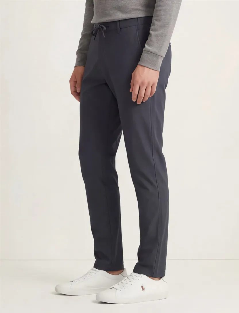 North84 Pantalon chino effen antraciet normale fit