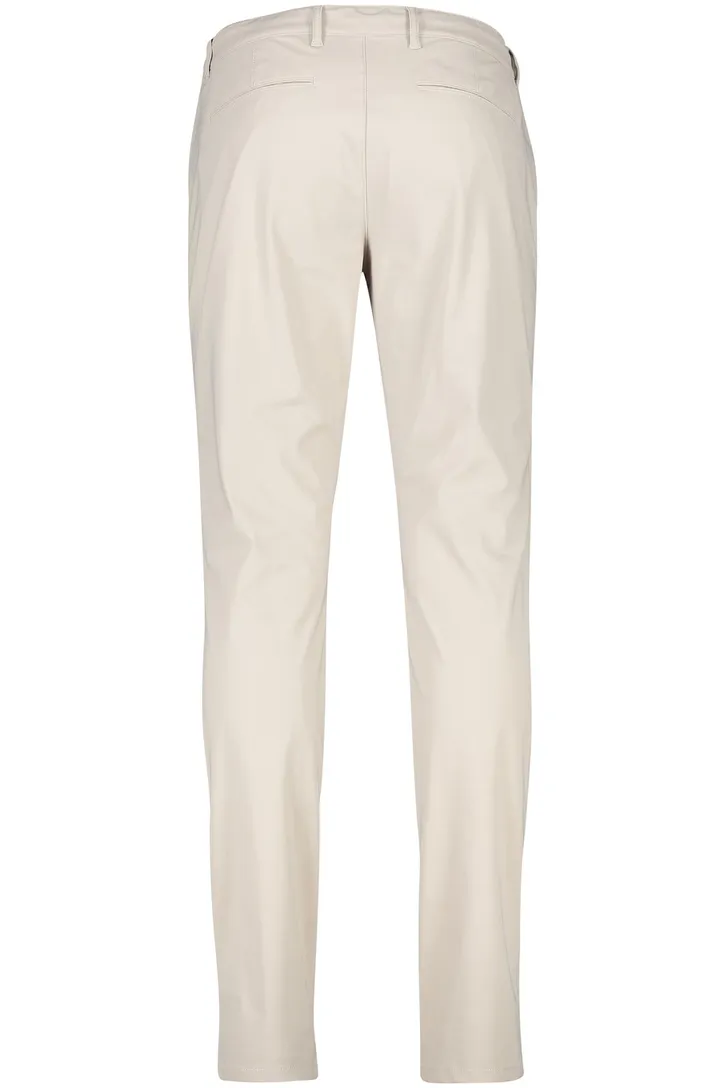 North84 Pantalon chino effen beige stretch normale fit
