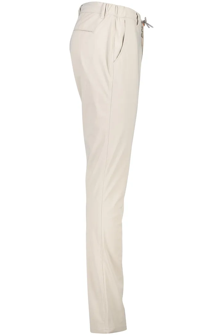 North84 Pantalon chino effen beige stretch normale fit