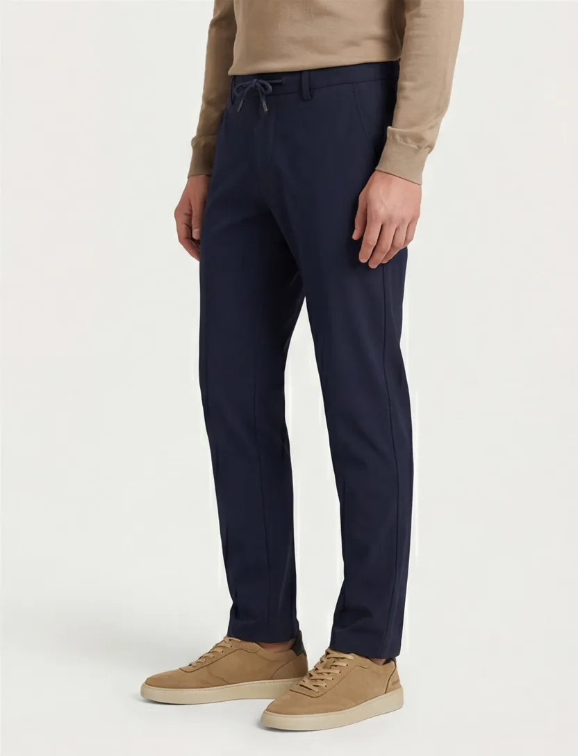 North84 Pantalon chino donkerblauw normale fit