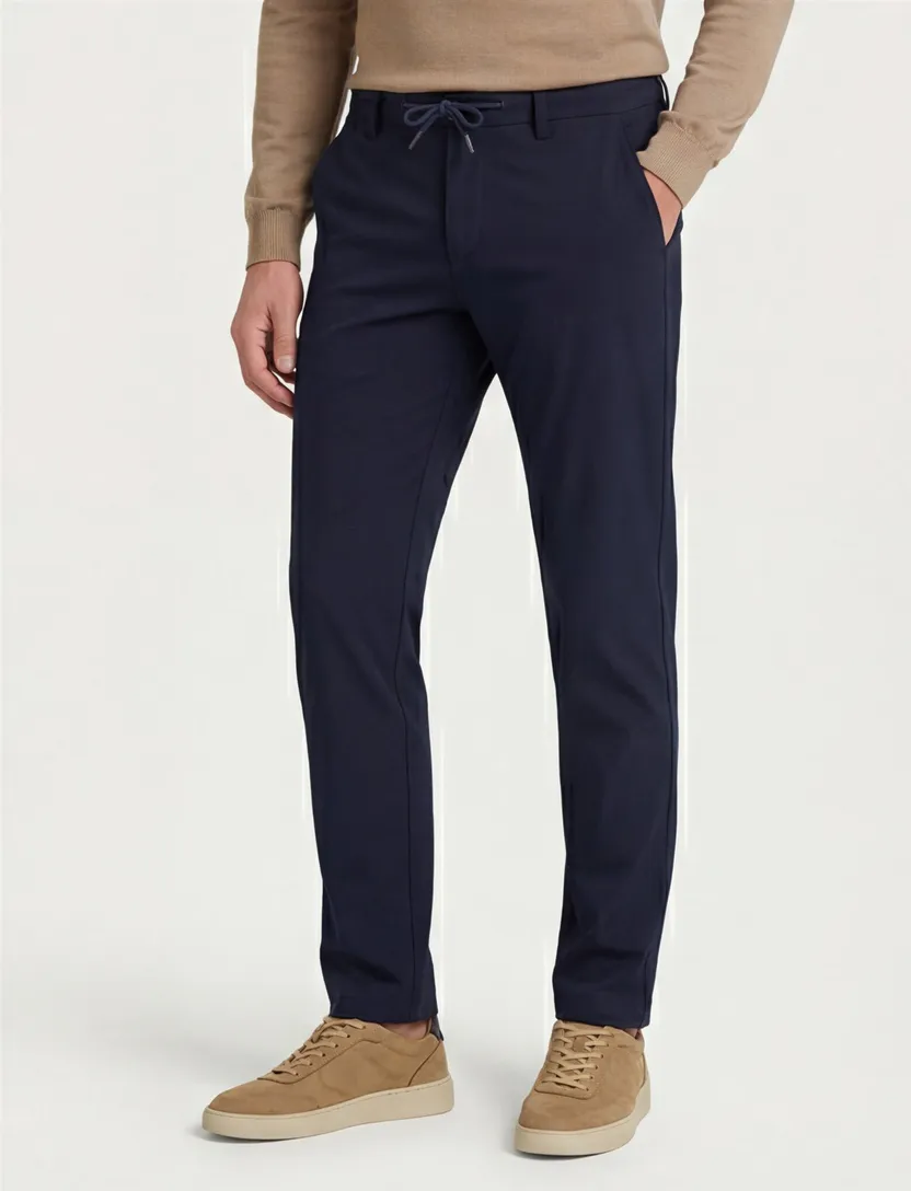 North84 Pantalon chino donkerblauw normale fit
