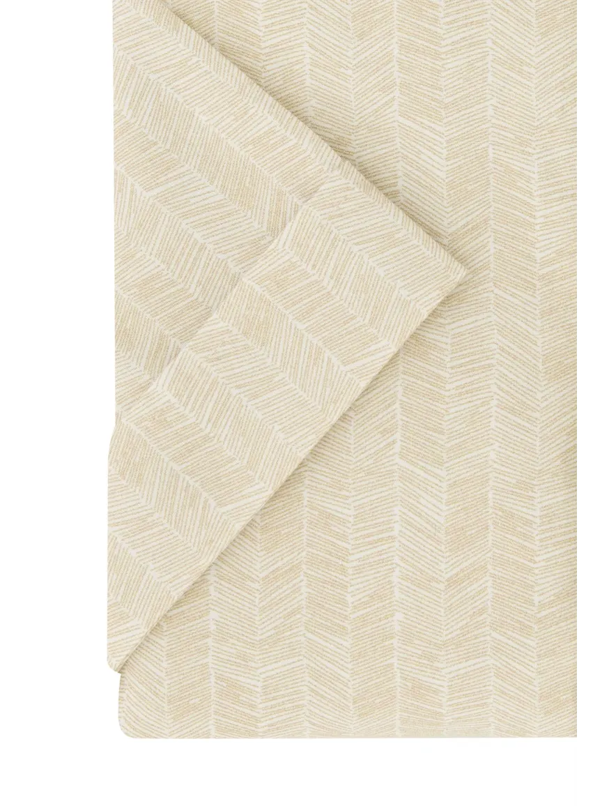 Ledub overhemd korte mouw normale fit beige