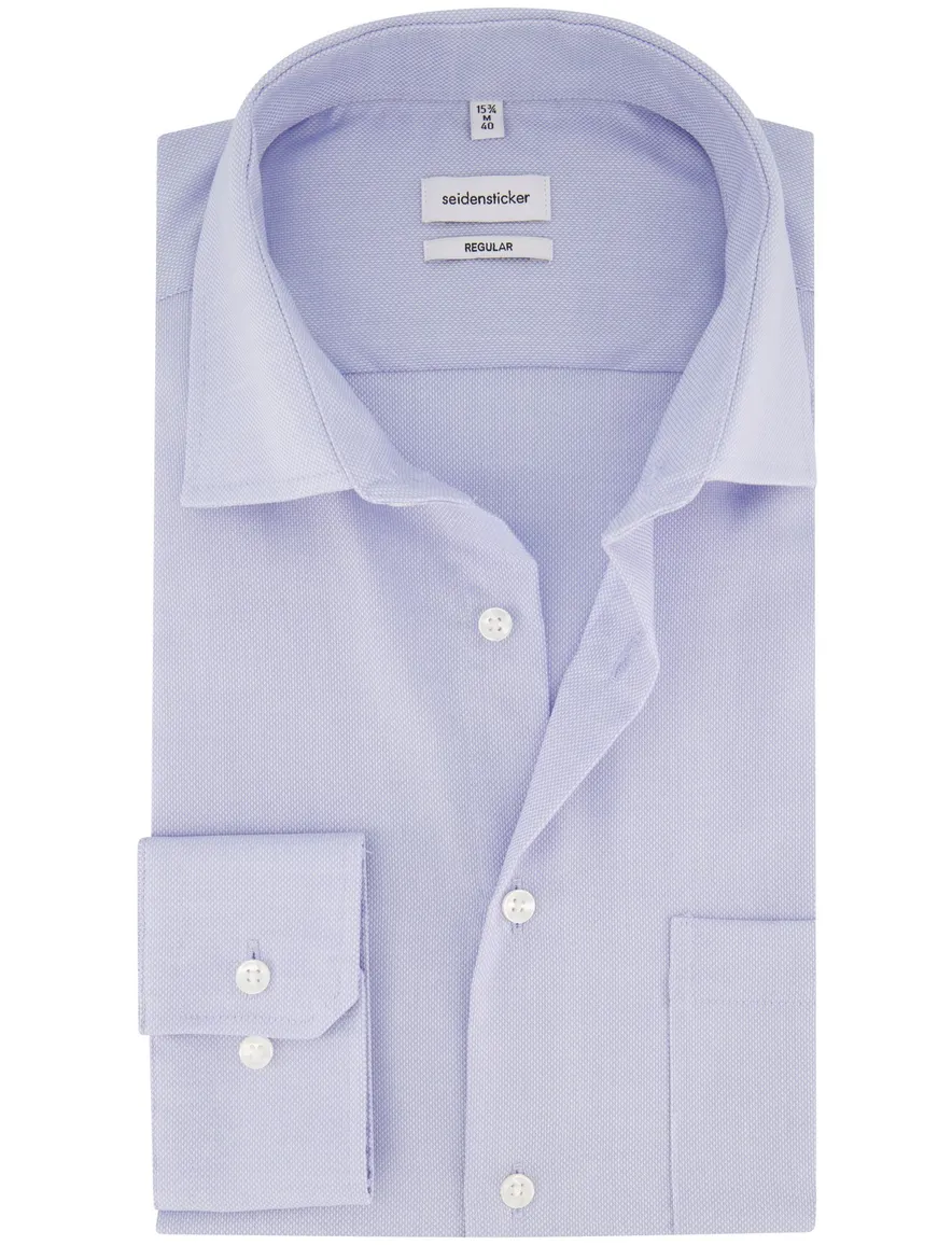 Seidensticker overhemd regular fit blauw