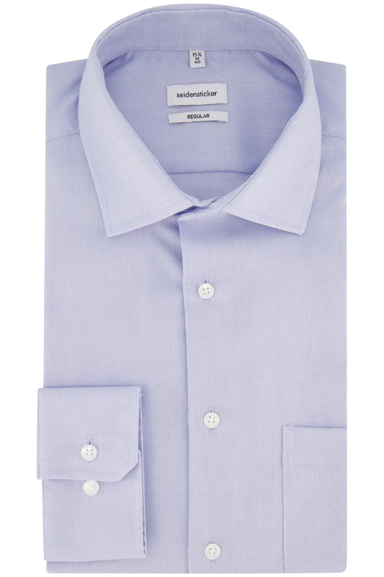 Seidensticker overhemd regular fit blauw