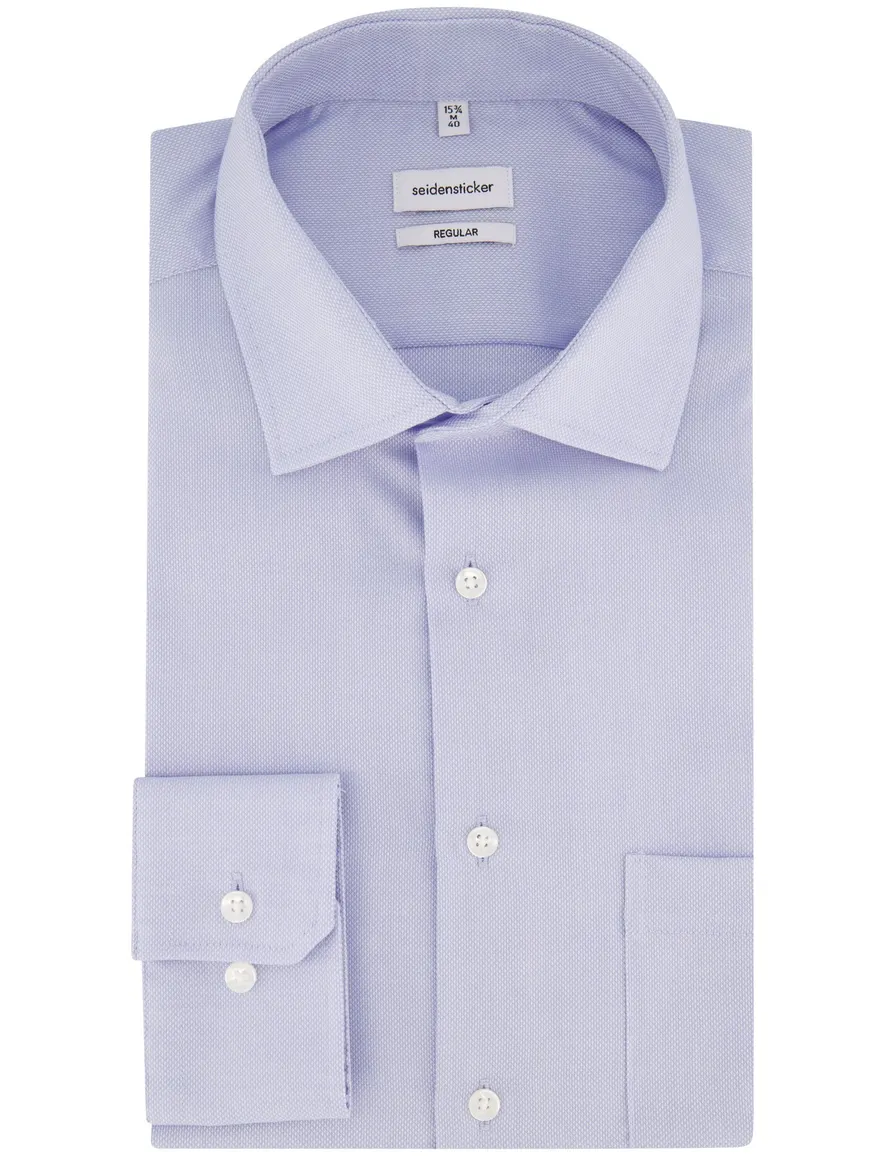 Seidensticker overhemd regular fit blauw