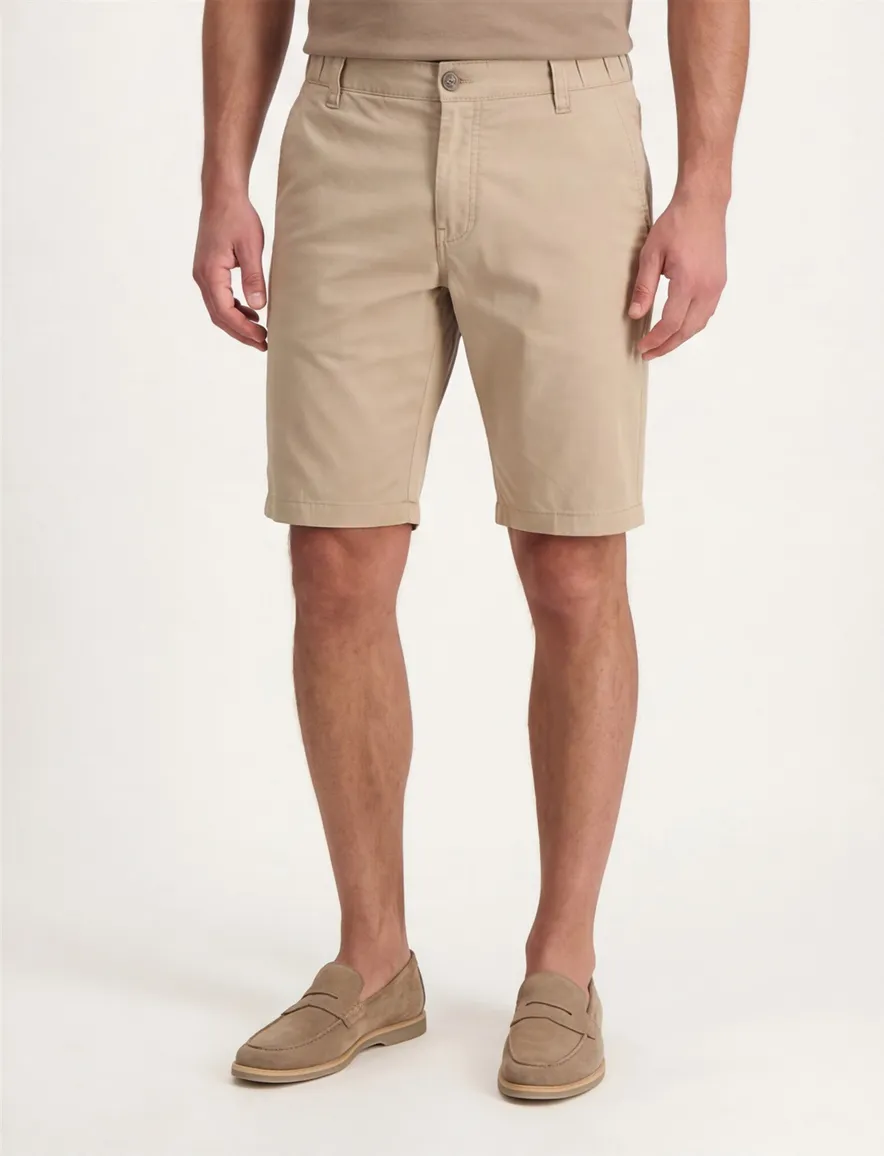 State of Art korte broek beige effen katoen