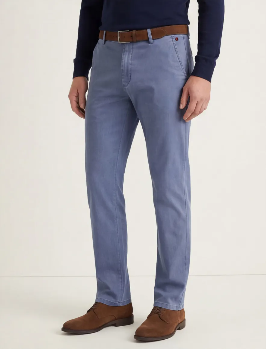 katoenen broek blauw Meyer Roma