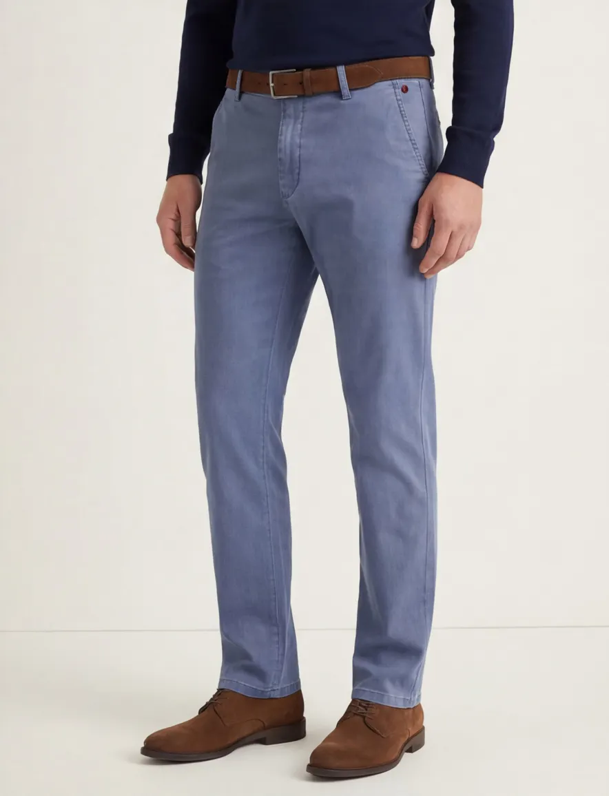 Meyer Roma katoenen broek blauw katoen