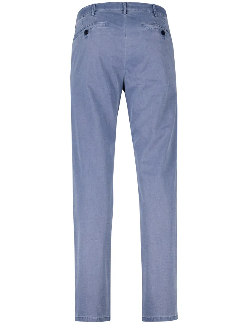 Katoenen broek Meyer Roma blauw gemêleerd