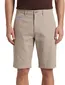 COM4 korte broek effen beige katoen normale fit