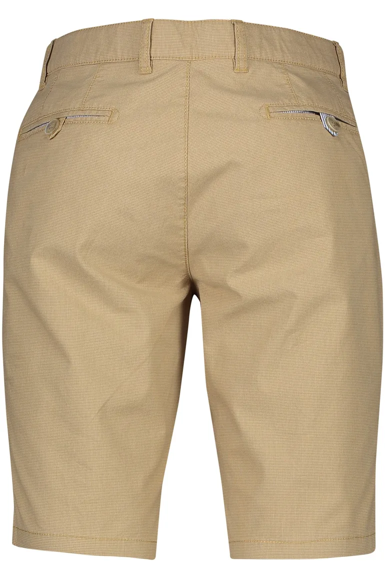 COM4 korte broek effen camel katoen normale fit