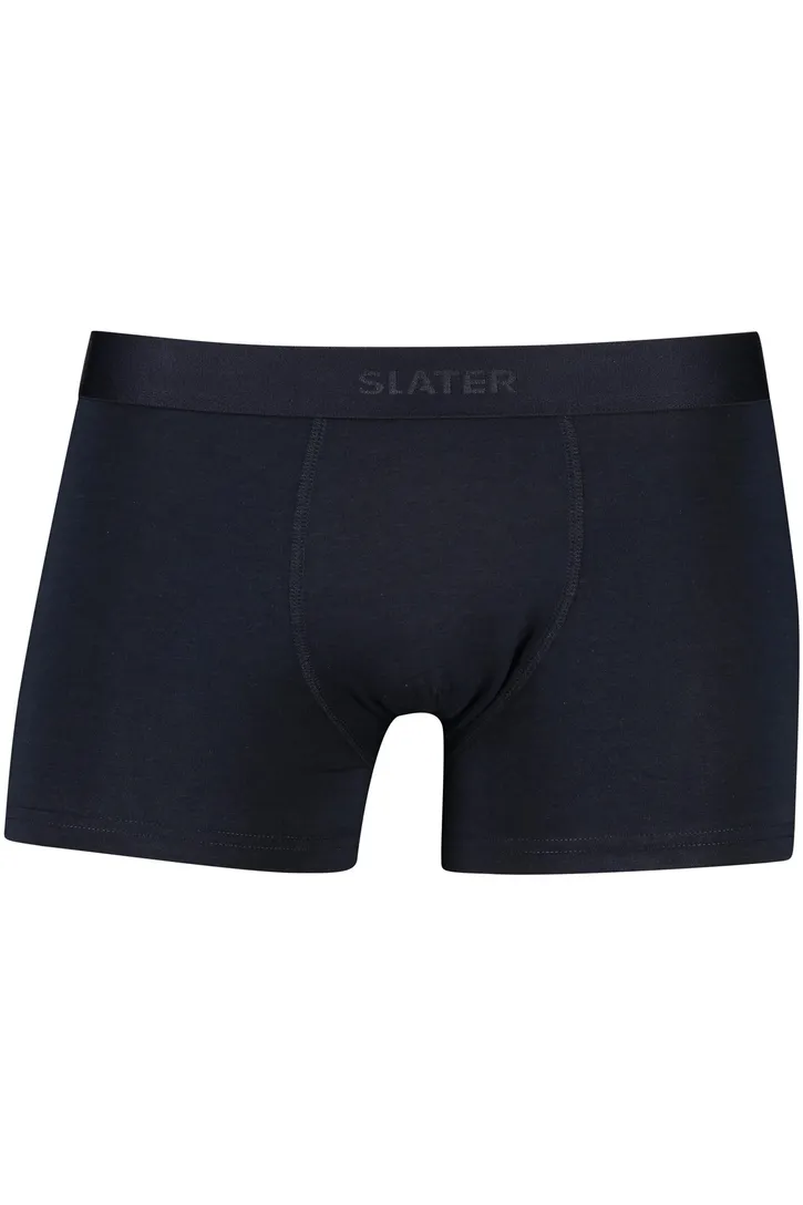 Slater Boxershorts 2 pack effen donkerblauw