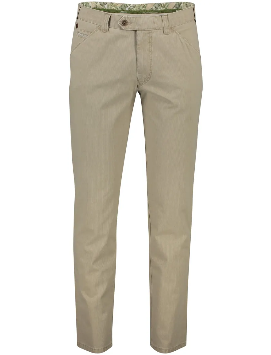Meyer katoenen broek beige gestreept