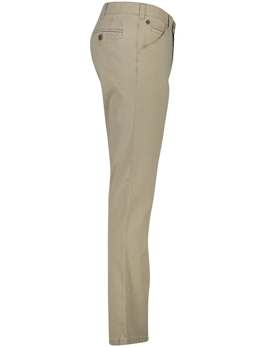 Meyer katoenen broek beige gestreept