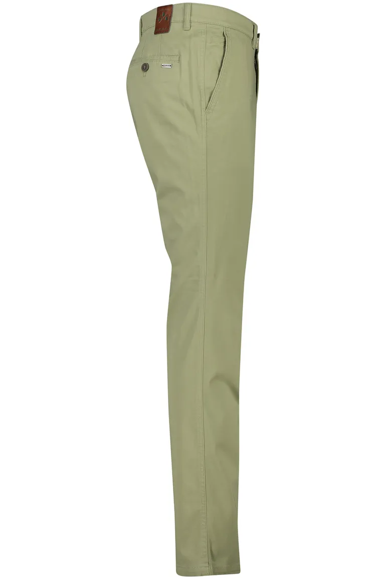 M.E.N.S. katoenen broek effen groen normale fit