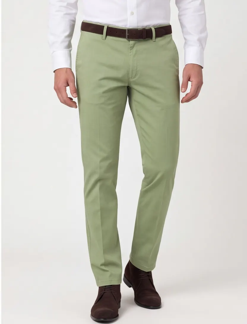 Chino M.E.N.S. Madison U normale fit groen