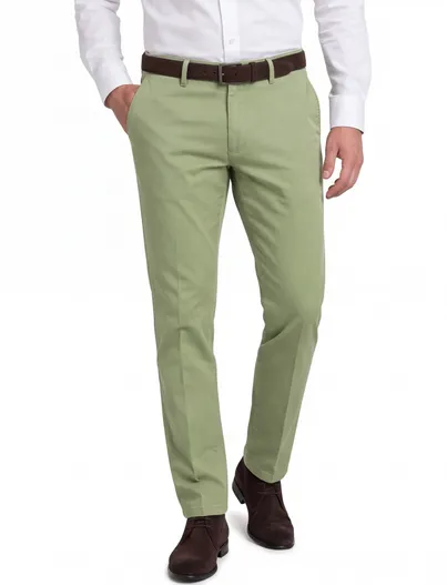 M.E.N.S. Chino M.E.N.S. Madison U normale fit groen
