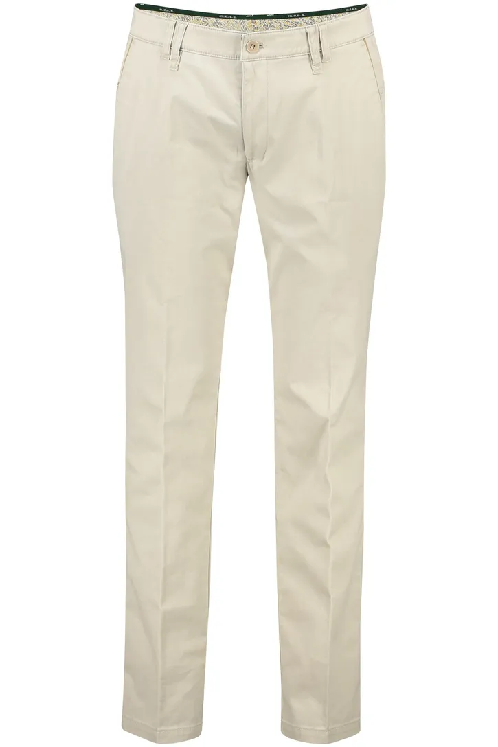 Modern fit M.E.N.S. broek katoen creme Meran