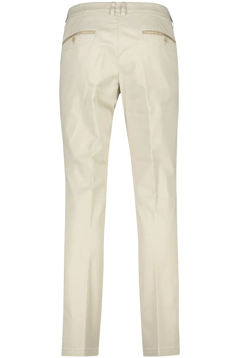 M.E.N.S. modern fit katoenen broek Meran creme