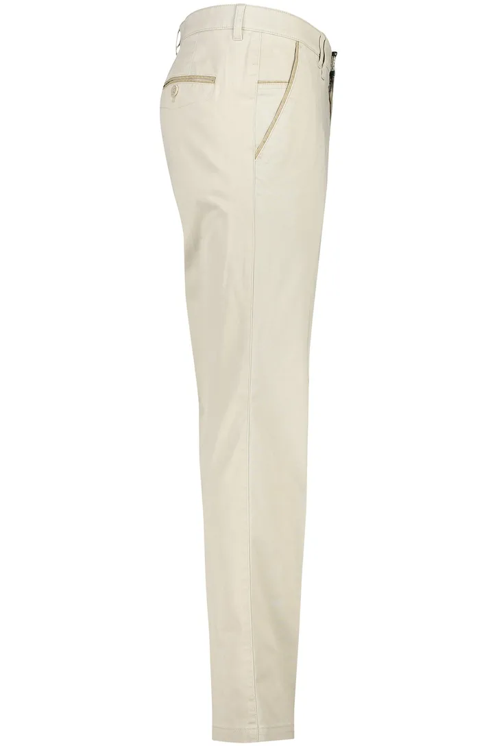 Modern fit M.E.N.S. broek katoen creme Meran