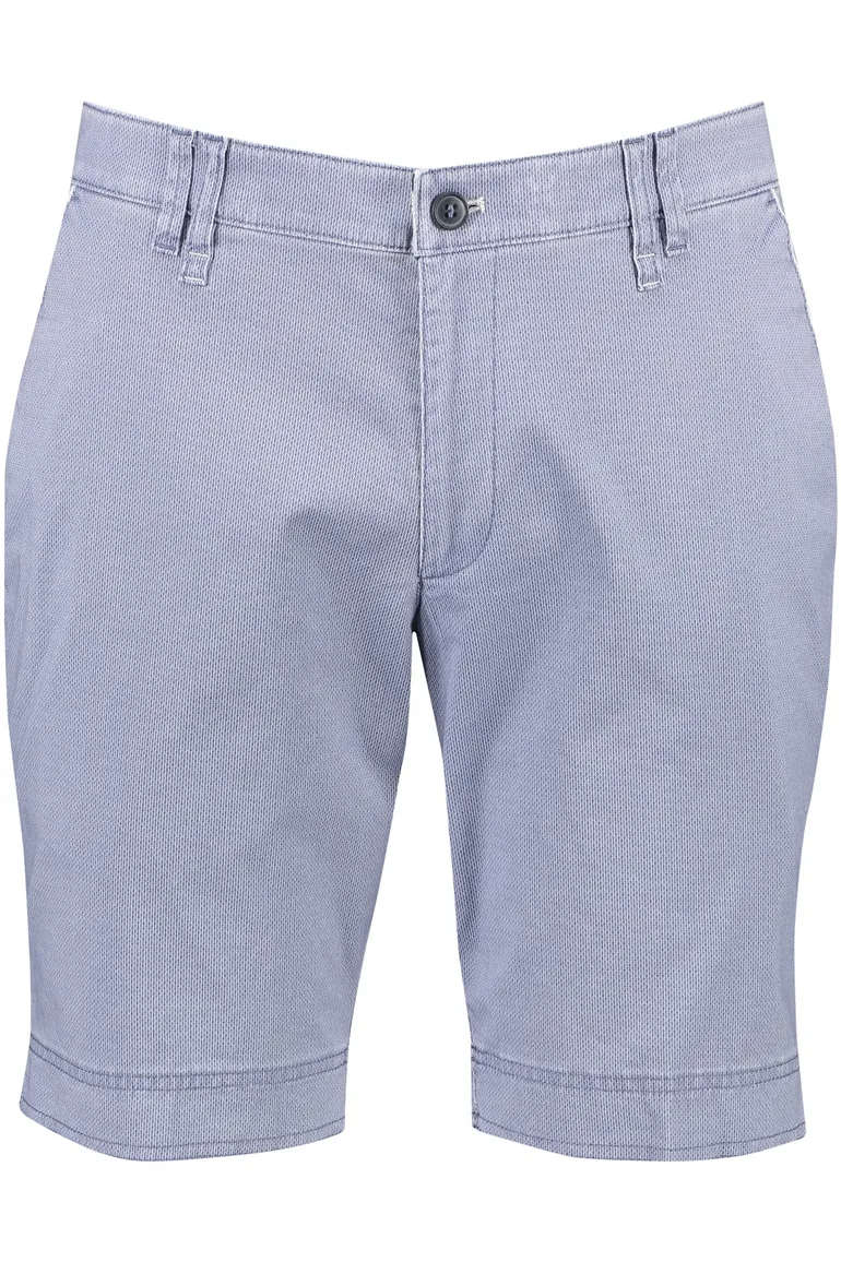 M.E.N.S. korte broek Bari blauw gemeleerd katoen
