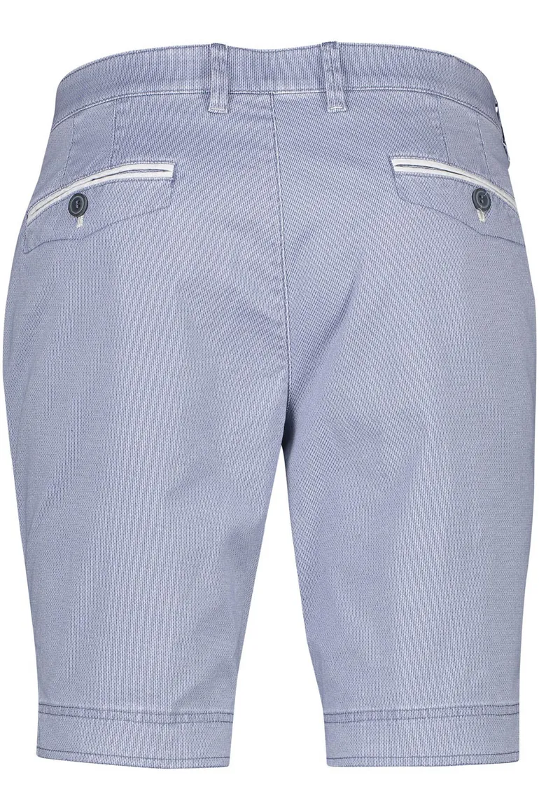 M.E.N.S. korte broek Bari blauw gemeleerd katoen