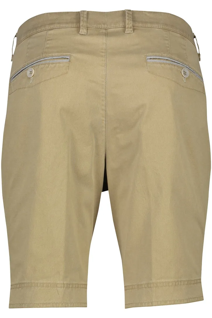 Katoenen M.E.N.S. bermuda Bari effen khaki