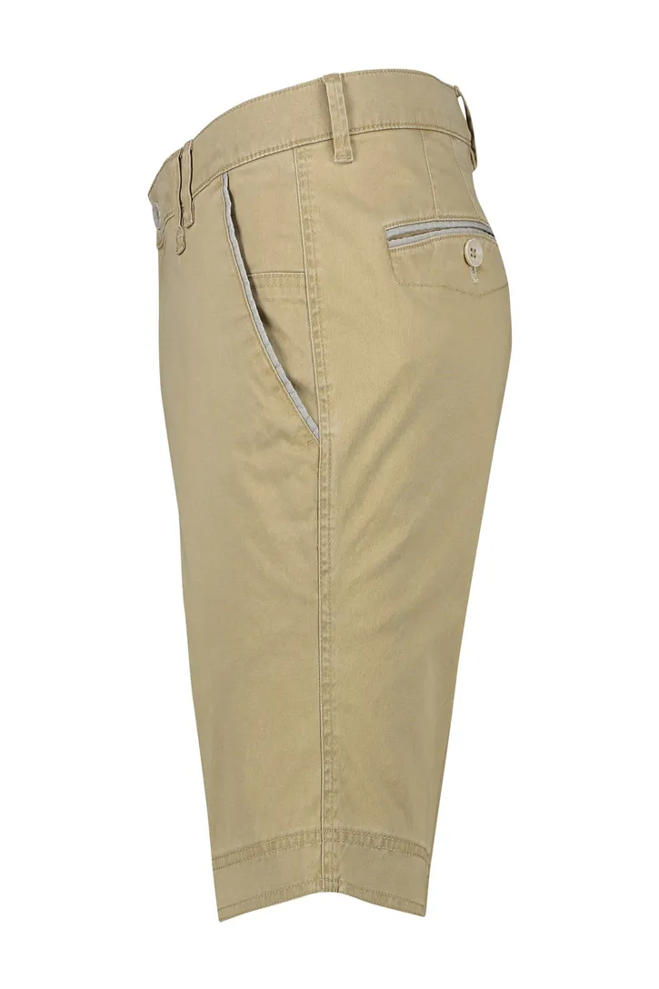 Katoenen M.E.N.S. bermuda Bari effen khaki